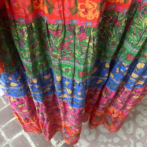 🏷️ NWT | 🦜FARM RIO Mixed Border Print Maxi Dress - Picture 6 of 10